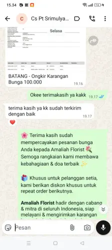 Testimonial Papan Bunga tarunajaya