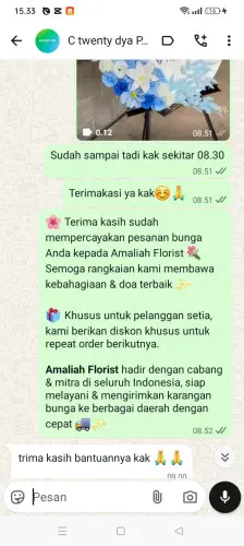 Testimonial Standing Flower tarunajaya