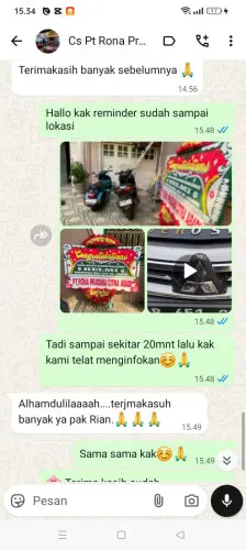 Testimonial Papan Bunga tarunajaya
